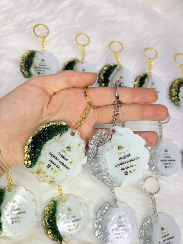 Taşlı Epoksi Anahtarlık