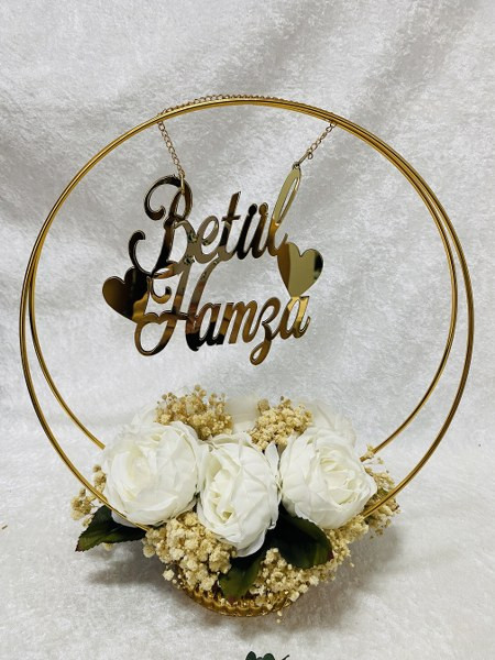 Kalp Detaylı Kişiye Özel İsimlik küçük resim 3