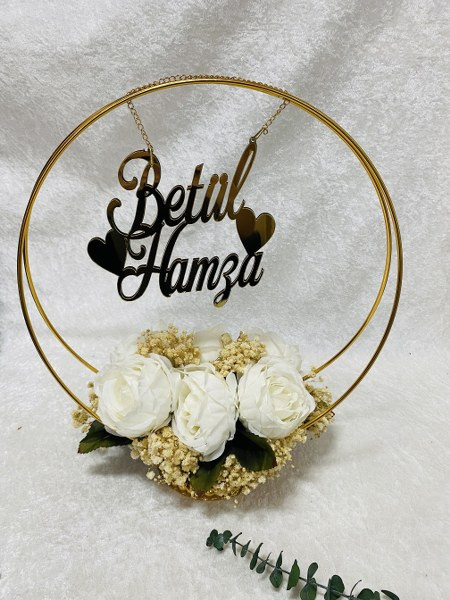 Kalp Detaylı Kişiye Özel İsimlik küçük resim 2